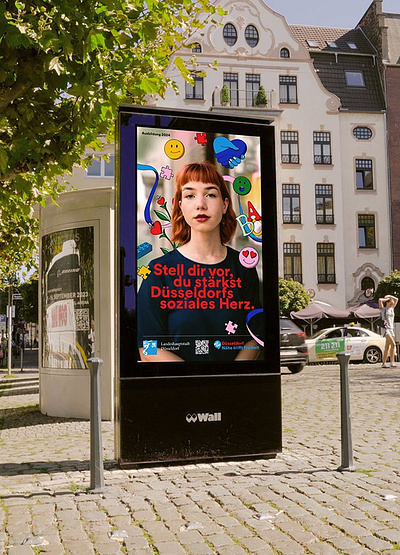 Düsseldorf's Youth X Rachel Winter advertising campaign fun gemany icons stickers youth
