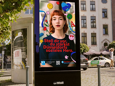 Düsseldorf's Youth X Rachel Winter advertising campaign fun gemany icons stickers youth