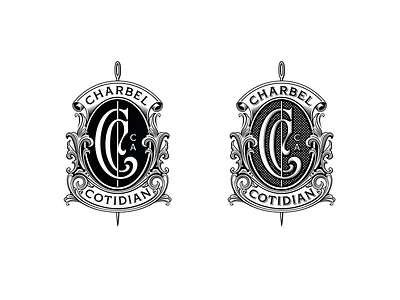 Charbel crest lettering monogram