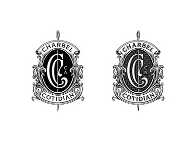 Charbel crest lettering monogram