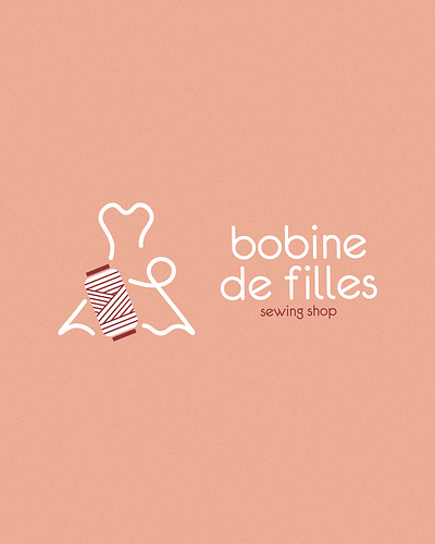Bobine de filles design designer family french logo logotype sewing