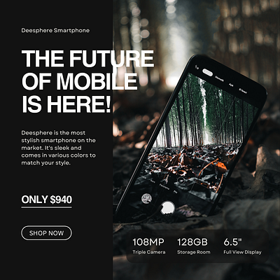 Smartphone flyer app branding design graphic design