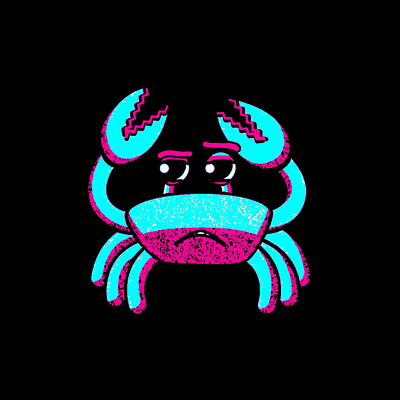Crab Gif 🦀 after effects animals animation blue bubble charecter design crab gif graphic design motion graphics ocean pink sea creatures undersea