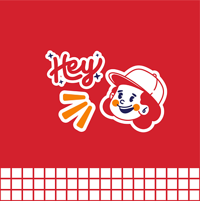 Hey Cafe brand identity branding cafe logo character coffee logo cute logo design graphic design illustration logo mascot mascot logo