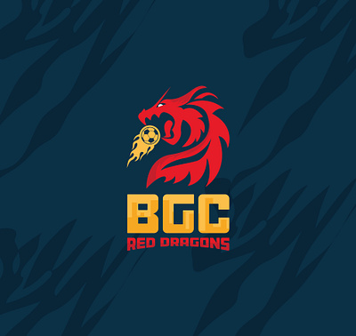 Sports Logo Design branding dragon logo graphic design illustration logo logo concept logo design logo designer logo idea red dragon red dragon logo soccer logo sports logo