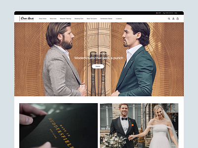 Owen Scott™️ | Homepage animation clean clothing design e commerce ecommerce fashion homepage minimal. orange owen scott shopify suit ui ux web website