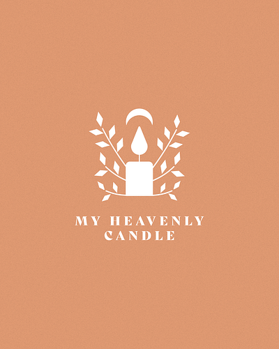 Heavenly Candle art branding candle design designer graphic design heaven heavenly icon illustration light logo logotype typography ui ux vector warm