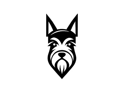 Schnauzer Dog Logo branding design dog graphic design icon illustration logo schnauzer typography vector