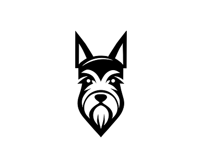 Schnauzer Dog Logo branding design dog graphic design icon illustration logo schnauzer typography vector