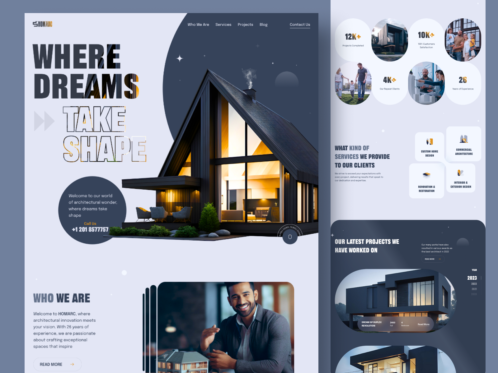 HOMARC - Architecture Agency agency architecture architecture design architecture website building exterior home interior home sell interior landing page minimal ui user interface ux web web design webdesign website