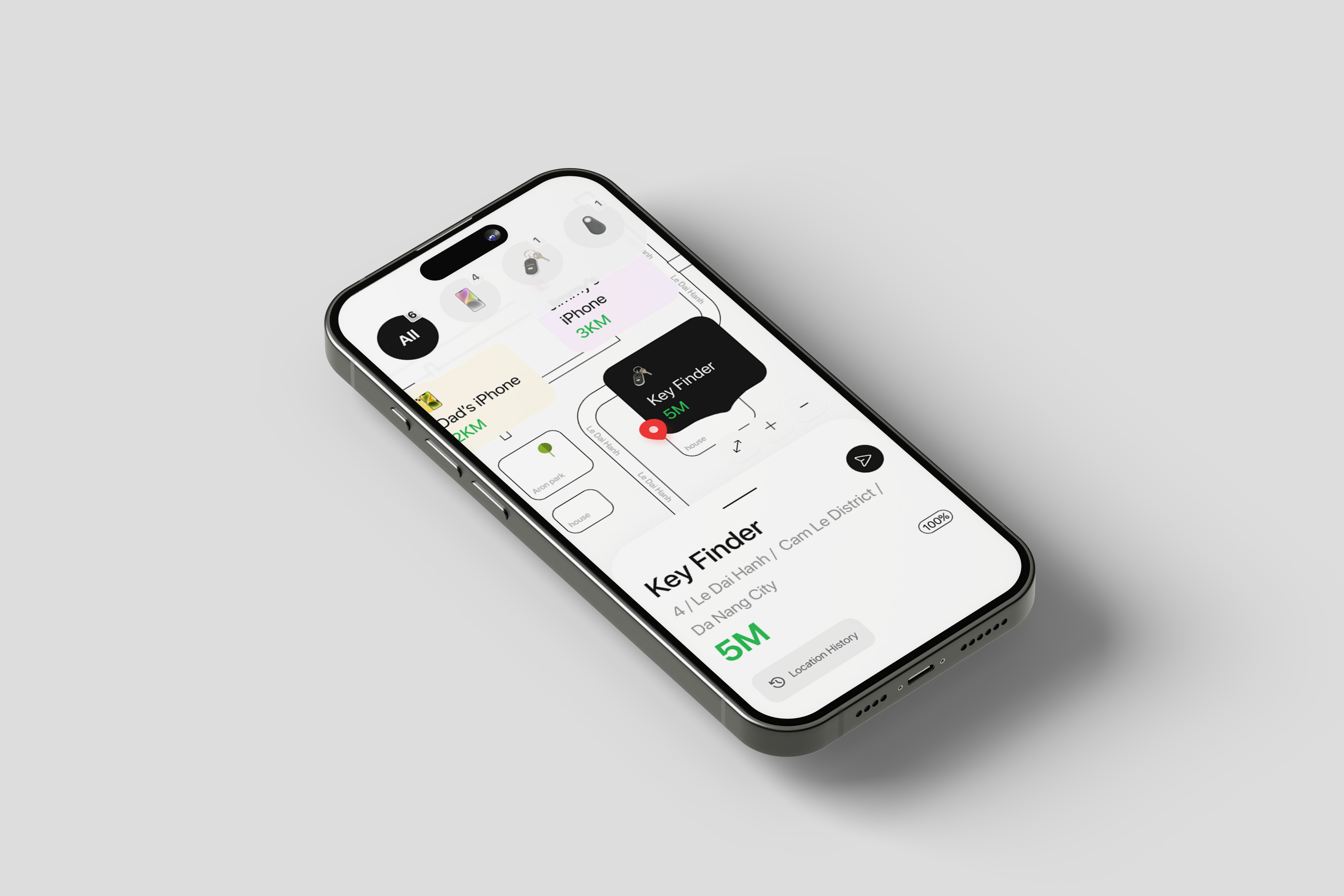 Location Tracker - UI Design application challenge challenge20 dailyui interface location tracker ui