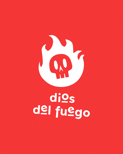 Dios Del Fuego animation art branding death design designer fire god graphic design hot sauce icon illustration logo logotype minimal typography ui ux vector website