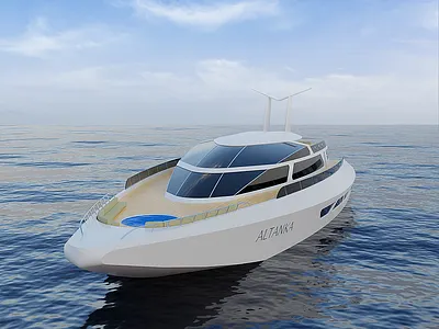 Yacht 3d blender cycles hardsurface illustration plasticity yacht