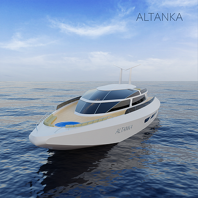 Yacht 3d blender cycles hardsurface illustration plasticity yacht