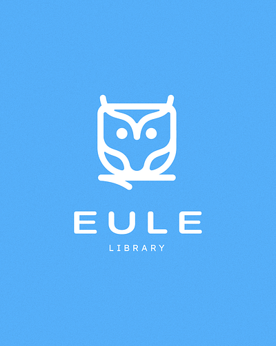 Eule Library art book books branding design designer germany graphic design illustration library logo owl vector