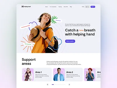 Helping Hand - Web Ideation graphic design hero image hero section landing page ui web design