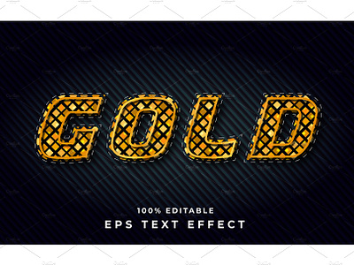Editable Gold Text Effect