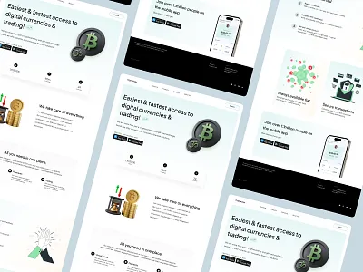 Crypto bay bitcoin crypto cryptocurrency fintech landing page pay