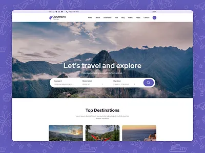 Journeya Figma Template for travel agency #travelwebsite figma template free figma template journey website journey website template landing page design travel travel agency travel agency website travel agent website travel figma template travel food travel industry travel web template travel website travel website design travel website development traveling website travelling website design vacation webbytemplate
