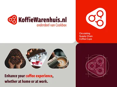 KoffieWarenhuis - Logo Redesign bar branding cappuccino circulate coffee creative logo drink dutch espresso identity design jeroen koffie logo network storage supply chain triangle visual identity design warehouse warenhuis