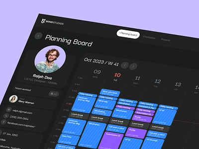 Corporative Planning Board app app design art branding calendar corporative design figma graphic design logo mind modern planning profile schedule studio ui ux web website