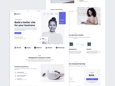 Landing page - Riddle UI dashboard design design system figma figma ui figma ui kit landing landing page landing ui one page product design riddle ui ui ui design ui design figma ui kit ui kit design ui library ux