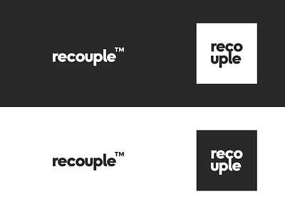 recouple app icon appicon black and white logo couples therapy flat design font logo logo logo design mental health recouple recouple logo