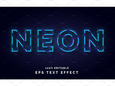 Editable Neon Lights Text Effect