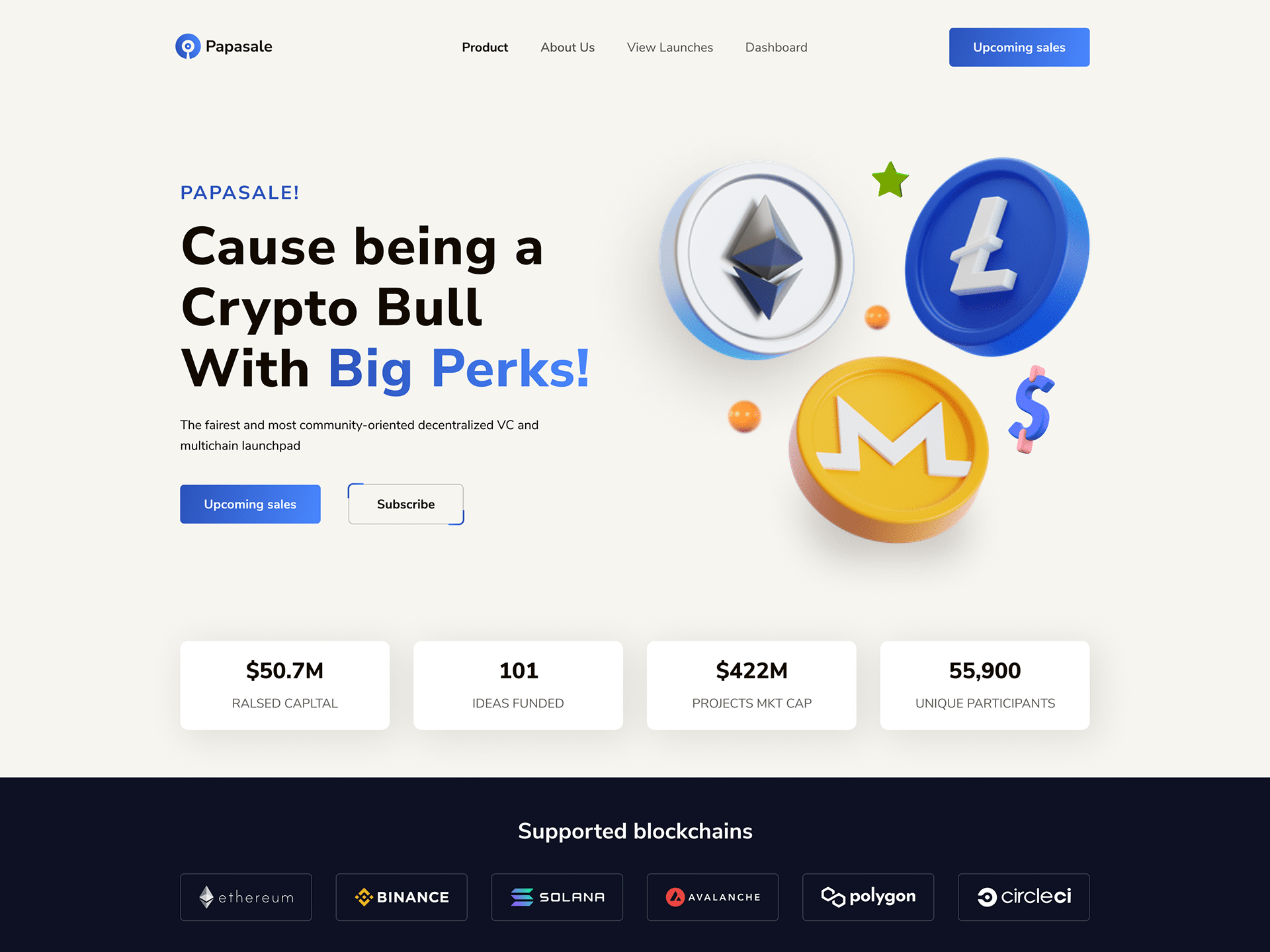Crypto Launchpad Website by Fahad Sikandar on Dribbble