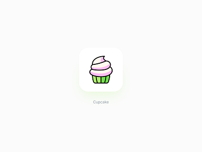 Cupcake icon vector