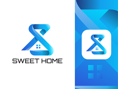 Sweet Home Logo Design brand brand identity design gradient logo home logo logo branding logo design real estate real estate logo s home logo s logo s real estate logo sweet sweet home sweet home logo typography logo