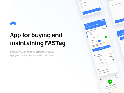 Buy FASTag app design - Case study case study design product design ui user experience