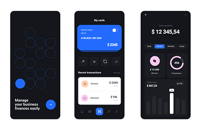 Financial app UI