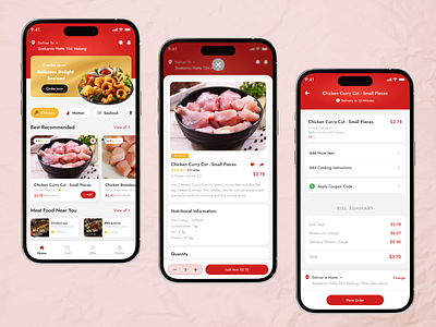 Meat Delivery App app app design app ui delivery app design meat meat delivery meat delivery app mobile mobile app ui uidesign uiux ux