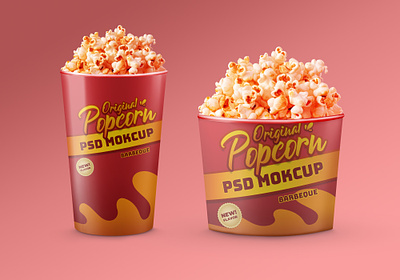 Free Popcorn Mockup PSD free free mockup freebies mockup mockup design mockup psd popcorn popcorn mockup product design psd mockup
