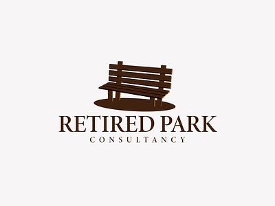 Retired Park Logo Design 2d design branding design graphic design illustration logo park park bench park bench logo park logo vector