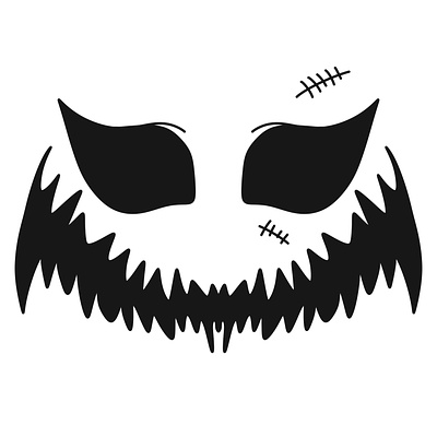 halloween scary face design illustration