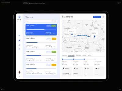 Shipment Monitoring Desktop App app design appdesign business cargo delivery design desktop interface logistics logistics app shipments transportation ui ui design