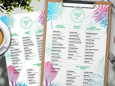 Modern Cocktail Menu design for a client bar menu cocktail menu digital menu food menu menu design restaurant menu