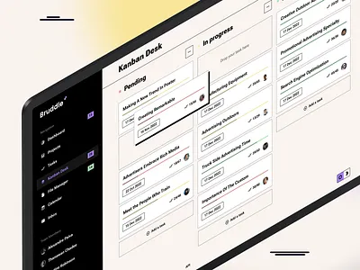 Neo brutalism inspired Kanban Desk admin agile app brutalism case study dashboard inspiration kanban kanban desk management neobrutalism neubrutalism productivity project saas ui ui design ui kit user interface ux