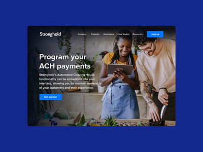 Stronghold ACH payments blockchain crypto design digitalcurrency fintech responsive design ui webflow