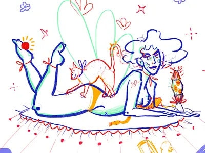 ''Miss Pee'' 🐈‍⬛ Sketch art artist cat character design digital art girl girls graphic design illustration nft