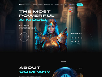 Landing page for crypto multiplication ai crypto figma illustration midjourney ui ux wen design