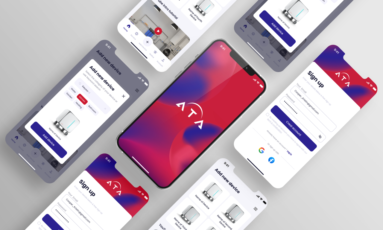 ATA - mobile application for remote devices bluetooth device mobile app mobile app design remote remote app ui ui ux