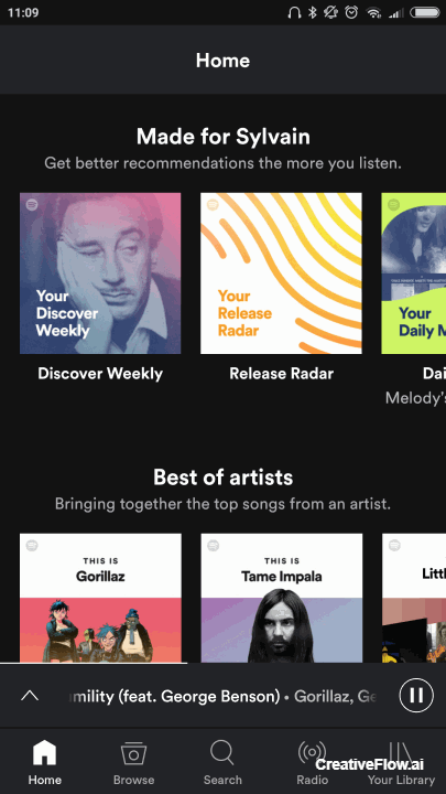Improving Spotify's rewind interaction android animation figma interaction ios mobile music prototype spotify ui