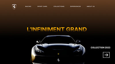 Ferrari Home page ShopDesign DailyUI #012 branding dailyui design graphic design illustration junior logo ui ux vector