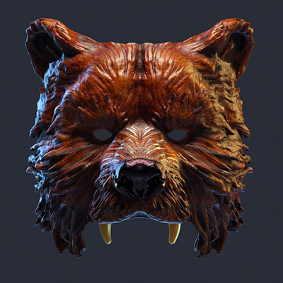 BEAR MASK 3D Printing Model STL