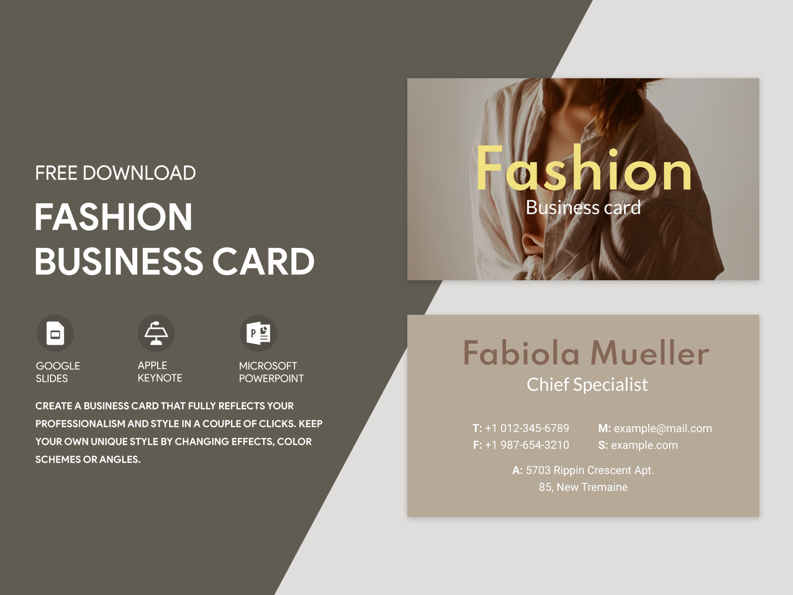 Fashion Designer Business Card Stock Template