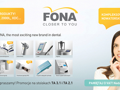 FONA by Sirona, Billboard print design, dental medical billboard design designer graficky dizajner grafik highress medical piestany print slovakia slovensko