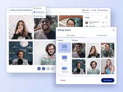 Video Conference App app call meet streaming ui video video conference web app